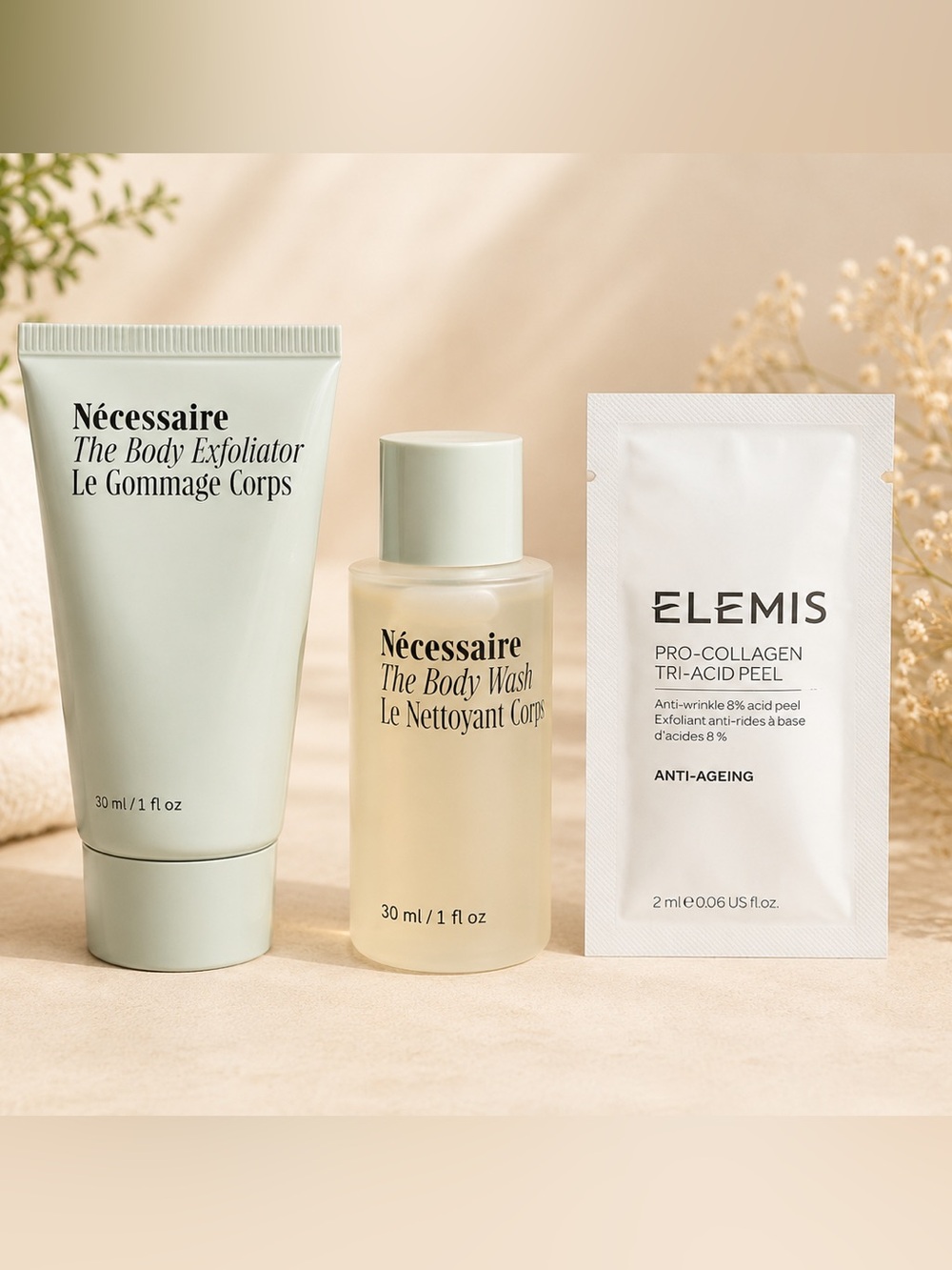 Nécessaire & ELEMIS Travel Size Skincare Bundle